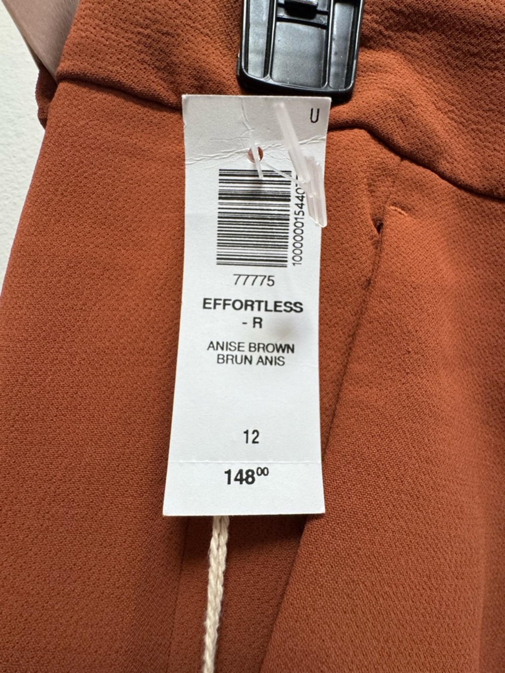 NWT $148 Aritzia Wilfred Anise Brown Crepette The Effortless Pants Size US 12 - Picture 5 of 6